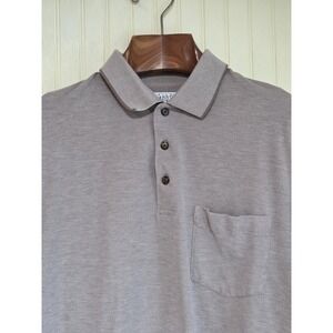 Grand Slam Polo Shirt Mens Large Brown Cotton Blend Golf Pocket Penguin Casual